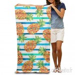 Annays Cute Pineapples and Stripes Lightweight Absorbent Quick-Drying Spa Towels Swimsuit Bath and Shower Towel Beach Blanket for Women，Men 80x130cm 31.5x51.2inches - B07VMPYC69